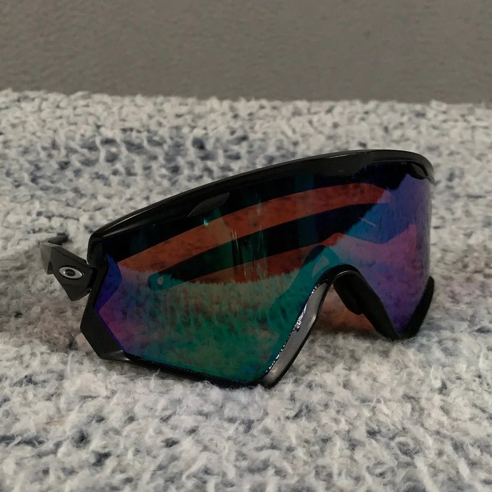 Oakley Wind Jacket 2.0 Sunglasses Unisex OS Black Prizm Snow Sapphire Shield New